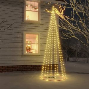 VidaXL Arbre de Noël cône 732 LED Blanc chaud 160x500 cm