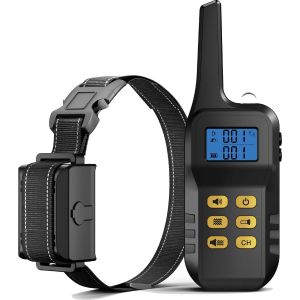 Collier anti-aboiements - télécommande incluse - Collier anti-aboiements pour chien - sans choc - Collier de dressage deux en un