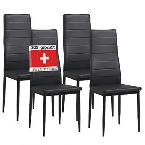 P'tit Albatros Set de Set de 4 chaises Milano noir