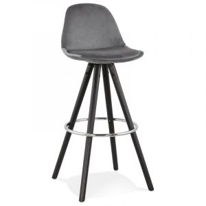 Tabouret de Bar "Caneo" 97cm Gris & Noir Prix