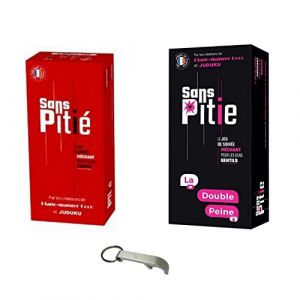 Lot 2 Jeux Français Sans Pitié + Sans Pitié la Double Peine + 1 Décapsuleur Blumie