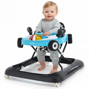 Image de Sun Baby Trotteur B&eacute;b&eacute; - 6-12 Mois - R&eacute;glage en hauteur but&eacute;es anti-chute pliable - Turquoise-Noir