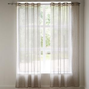 Voilage en &eacute;tamine KAOLIN - taupe