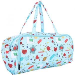 Sac de rangement au crochet, sac &agrave; aiguilles &agrave; tricoter sac &agrave; crochet, tissu Oxford 600D pour faire du shopping &agrave; la maison