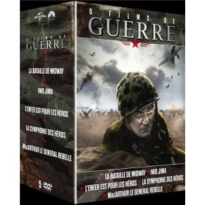 5 fims de guerre : La Bataille de Midway + Iwo Jima + L'Enfer est pour les h&eacute;ros + La Symphhonie des h&eacute;ros + MacArthur, le g&eacute;n&eacute;ral rebelle [DVD]