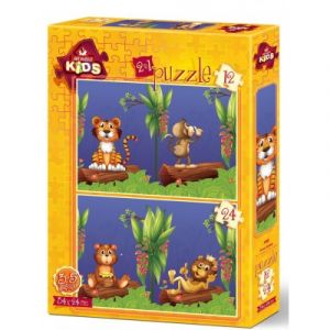 Image de Art Puzzle 2 Puzzles - The Friends in The Forest