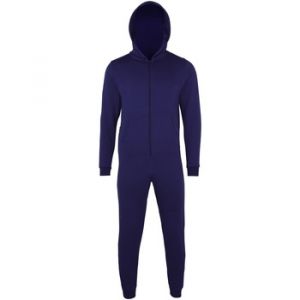 Comfy Co - Grenouillère unie à capuche - Enfant unisexe (12-13 ans) (Bleu marine) - UTRW3293