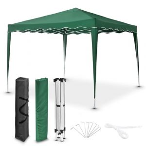 Tente de réception pliable Vivara - 3 x 3m - Vert - Accessoires inclus