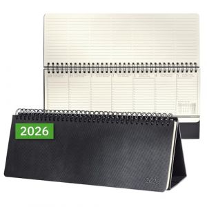 Image de Sigel C2680 Calendrier de bureau 2026, large, couverture rigide | Calendrier, Planificateur, Agenda hebdomadaire, Organisateur, Journal | noir - Conceptum