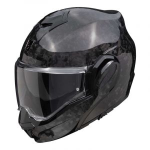 Scorpion Casque modulable Exo-Tech Evo Carbon Onyx noir- XL