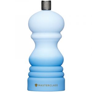 Kitchen craft MasterClass Moulin à Poivre ou Moulin à Sel avec Bouchon Interchangeable, Plastique, Ombré Bleu, 12 cm