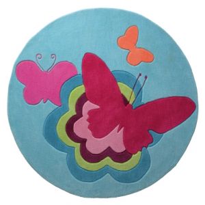 Image de Esprit home Butterflies - Tapis enfant rond (150 cm)