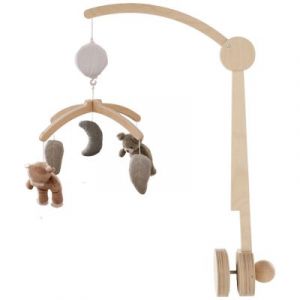Noukie's Mobile musical avec bras en bois Orso et Fluffy
