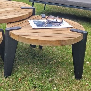 Gecko jardin Table basse en teck recycl&eacute; 60 cm carmen