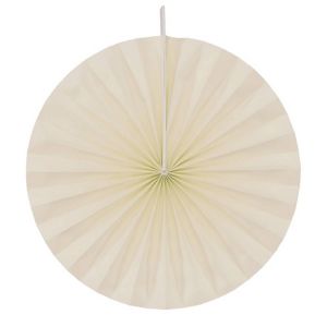 Ruedelafete Lot de 4 éventails papier 20cm, ivoire