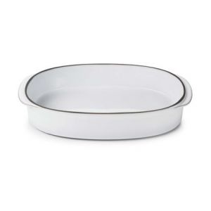 Image de Revol Plat de service Caractère Culinaire porcelaine blanc cumulus 34 x 25 cm Blanc