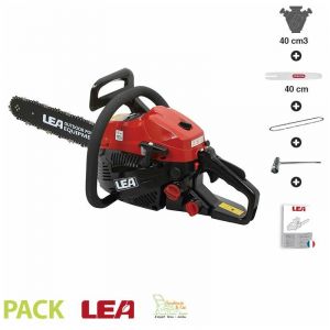 Lea Tronçonneuse thermique 40cm3 guide 40cm démarrage facile LE32400-40A - Rouge