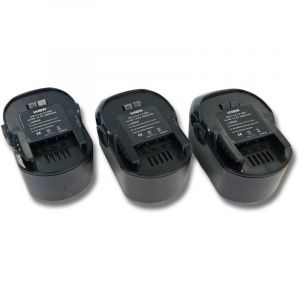 Vhbw 3x Batterie Ni-MH 3000mAh (14.4V) pour outils AEG BBM 14 STX-R comme AEG 4935413106, 4935416790, B1414G, B1415R.
