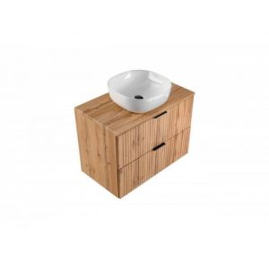 AC-Déco Ensembles salle de bain - Ensemble meuble vasque à poser 80 cm en bois - Georgia Oak Beige