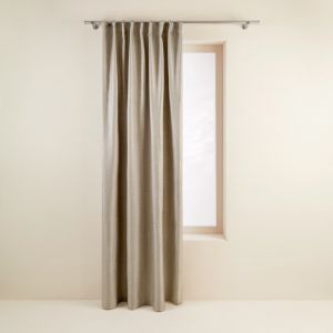 Rideau galon fronceur doublé occultant 145x280 cm MADURA - Osier - COCONUT