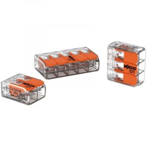 Wago Lot de 80 bornes 2/3/5 entr&eacute;es s&eacute;rie 221