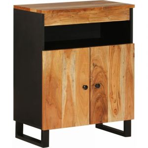 VidaXL Buffet avec 2 portes,Meuble de Rangement 60x33x75 cm bois massif d'acacia - Brun