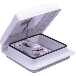 Lanterneau 28x28 avec ventilateur CONVERSION VAN Teinte vitrage - Blanc opaque