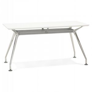 Image de Bureau Design en Bois "Attitude" 150cm Blanc Prix