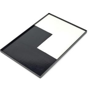 Image de Serax Plateau / Bois - 45 x 30 cm blanc,noir en bois