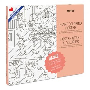 Omy Poster Géant À Colorier Dance La Plus Grande École De Danse (Made In France) Marque Coloriage Créatif Enfants Ludique Diy