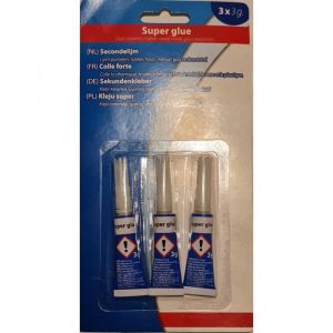 Image de Derrière la porte Colle forte super glue colle forte instantanée 3 x 3 Grammes