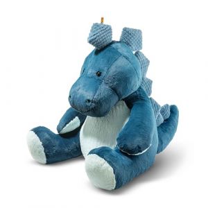 Steiff Spott Stegosaurus Petrol-Blau 80 cm, Soft Cuddly Friends, Doudou Dinosaure, en Peluche Douce pour Jouer et se blottir, Lavable en Machine