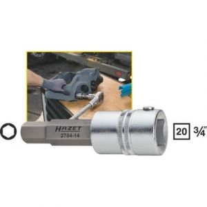 Hazet Douille m&acirc;le pour &eacute;trier de frein - Carr&eacute; creux 20 mm (3/4 pouce) - Profil &agrave; 6 pans int&eacute;rieurs - Taille: 14 - Longueur totale: 110 mm - 2784-14