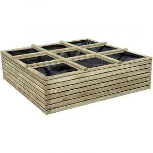 Forest Style Carré Potager Bois Basil 120 x 120 cm – Gamme Horizon