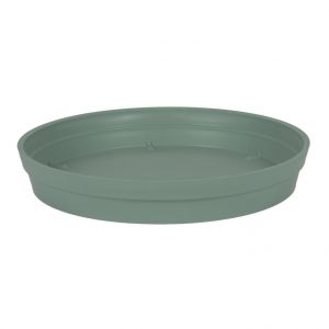 Eda Plastiques Soucoupe ronde en polypropylène vert laurier Toscane - Ø 28 cm