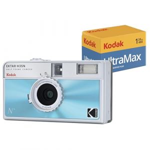 Kodak Appareil photo jetable EKTAR H35N Bleu + Film Ultramax 24 poses