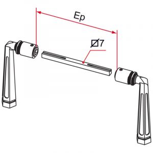 Béquilles doubles rustique alu noir pour épaisseur 30mm axe 60mm - THIRARD - JE392001