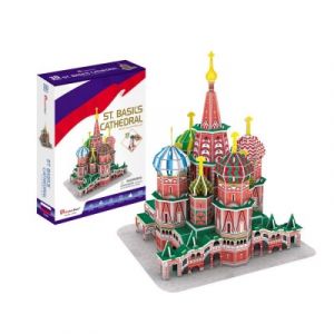 CubicFun Cathédrale Saint-Basile-le-Bienheureux de Moscou, Difficulté: 4/8 - Puzzle 92 pièces