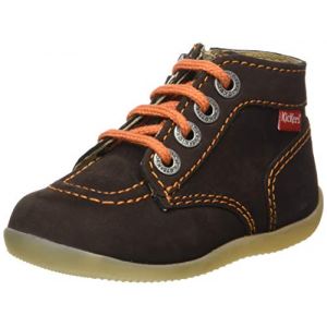 Kickers BONZIP-2, Bottine Gar&ccedil;on Fille, Marron Fonce Orange, 18 EU