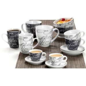 Ritzenhoff & Breker Tasse &agrave; caf&eacute; 'CORNELLO GREY', 0,33 l - Lot de 6