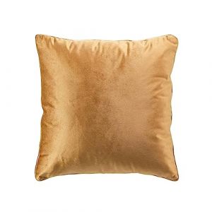 Coussin carré velours (45 cm) Noria Jaune ocre