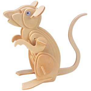 Image de Monty la Souris - Puzzle 3D en Bois 25 pièces