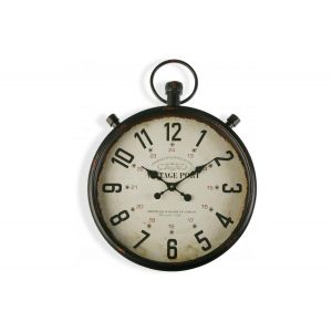 Image de Versa : Horloge Murale Métal Noir 60x44cm TAC