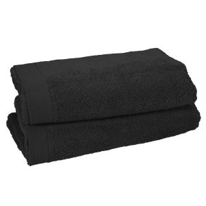 Image de Sensei Maison Lot de 2 draps de bain 500gr/m² Carbone 70x130 cm