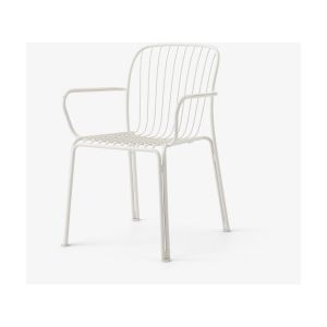 &tradition Chaise de jardin empilable avec accoudoires en acier ivoire Thorvald SC95 - &traditio