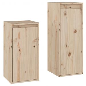 VidaXL Meubles TV 2 pcs Bois massif de pin