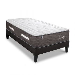 BELLECOUR LITERIE Pack PRIVILEGE 90x190 cm Matelas Ressorts ensach&eacute;s + Sommier Bois + Prot&egrave;ge matelas anti punaise