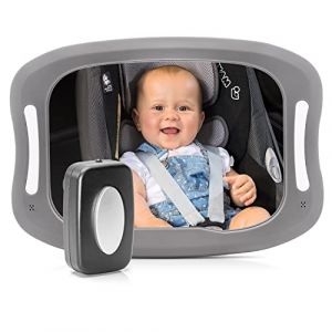 Image de Reer Rétroviseur de sécurité pour voiture BabyView avec lumière LED