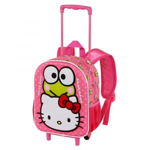Karactermania Sanrio Hello Kitty Funny-Sac à dos 3D à Roulettes Petit, Rose, 26 x 34 cm, Capacité 7 L