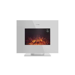 Cecotec ReadyWarm 2700 Design Flames White Cheminée électrique décorative de 26” avec une puissance maximale de 2000 W.